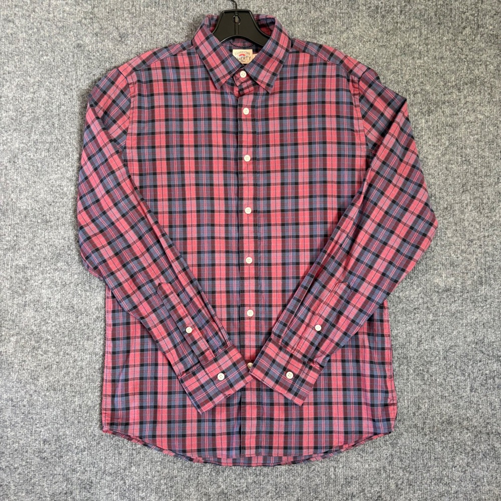 Faherty Movement Shirt Mens S Red Plaid Stretch Button Down MWH2204 Long Sleeve